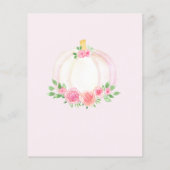 バジェットピンクパンプキンカップルズベビーシャワー招待状 (裏面)