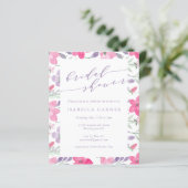 バジェットピンクパープルウォーターカラーフローラブライダルシャワー (スタンド正面)