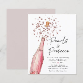 バジェットピンクパールズアンドプロセッコブライダルシャワー