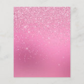 バジェットピンクフォイルガーリーグリッター任意の年齢誕生日 (裏面)