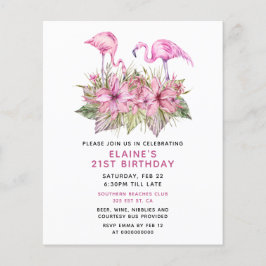 バジェットピンクフラミンゴ誕生日パーティーへの招待