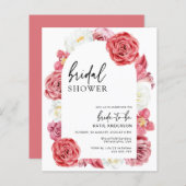 バジェットピンクフローラアーチブライダルシャワー (正面/裏面)