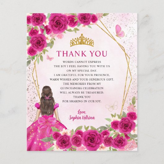 バジェットピンクフローラキンセアニラ写真ありがとう (正面)