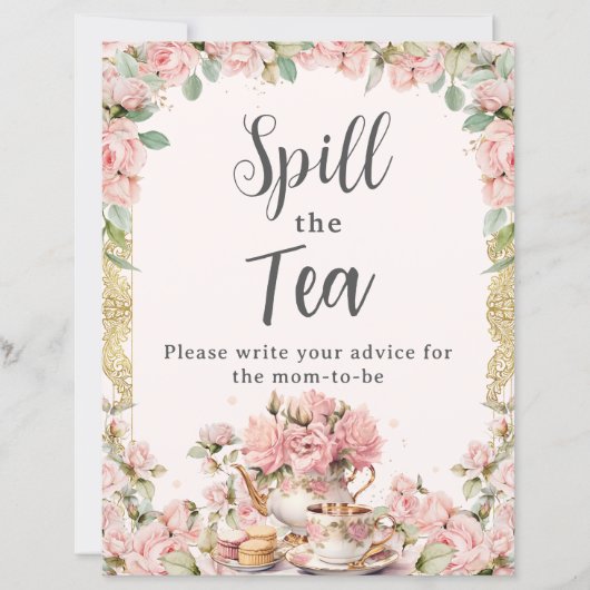 バジェットピンクフローラハイティーパーティーが茶をこぼす (正面)