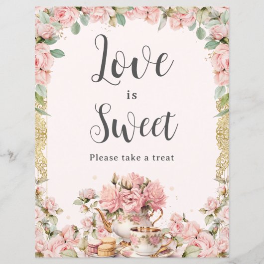 バジェットピンクフローラハイティーブライダル愛は甘い (正面)