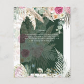 バジェットピンクフローラパンパスグラス結婚ズ チラシ (裏面)