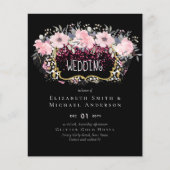 バジェットピンクフローラモダンガーリーブライダルシャワー (正面)