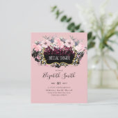 バジェットピンクフローラモダンガーリーブライダルシャワー (スタンド正面)