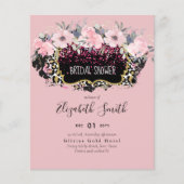 バジェットピンクフローラモダンガーリーブライダルシャワー (正面)