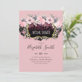 バジェットピンクフローラモダンガーリーブライダルシャワー (スタンド正面)