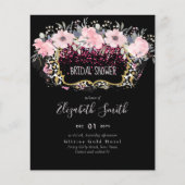 バジェットピンクフローラモダンガーリーブライダルシャワー (正面)