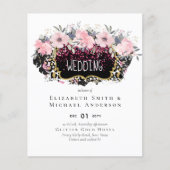 バジェットピンクフローラモダンガーリーブライダルシャワー (正面)