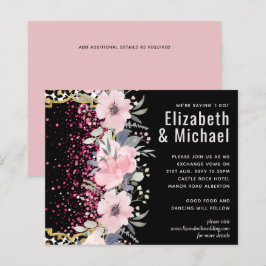 バジェットピンクフローラモダンガーリーブライダルシャワー