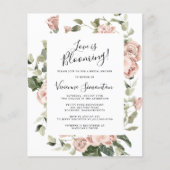 バジェットピンクフローラ愛が咲いているブライダルシャワー (正面)