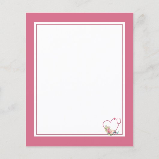 バジェットピンクフローラ聴診器ハートありがとう (裏面)