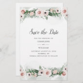 バジェットピンクフローラ赤面水の色日付を保存 便箋 (正面/裏面)