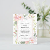 バジェットピンクフローラ金ゴールドブライダルシャワー招待 (スタンド正面)