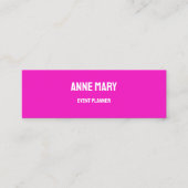 バジェットピンクブライトカラフルズ結婚イベントプランナー スキニー名刺 (正面)