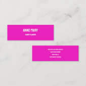 バジェットピンクブライトカラフルズ結婚イベントプランナー スキニー名刺 (正面/裏面)