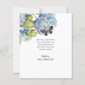 バジェットピンクブルーアジサイフローラムービングカード (裏面)