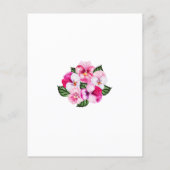 バジェットピンクホワイトフローラ90th誕生日招待状 (裏面)