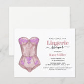 バジェットピンクホワイトブッシェランジェリーブライダルシャワー (正面/裏面)