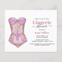 バジェットピンクホワイトブッシェランジェリーブライダルシャワー