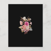 バジェットピンクホワイトボホブライダルシャワー招待 (裏面)