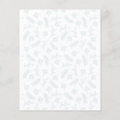 バジェットピンクモダンフローラブライダルシャワー招待 (裏面)