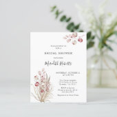 バジェットピンクユーカリプツパームブライダルシャワー招待状 (スタンド正面)