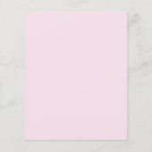 バジェットピンクリボン水の色のボーガールベビーシャワー チラシ (裏面)