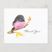 バジェットピンクロビンバードすべての行事サンキューカード (正面)