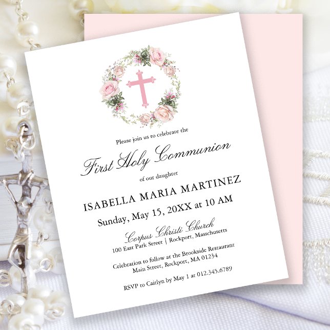 バジェットピンクローズフローラファースト聖餐式 (クリエイターアップロード済み)