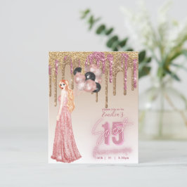 バジェットピンクローズ金ゴールドグリッターキンセアニェラ赤毛