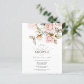 バジェットピンクローズ&グリーンリーブライダルシャワー招待状 (スタンド正面)