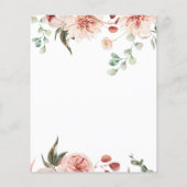 バジェットピンクローズ&ペオニー結婚式招待状 (裏面)