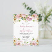 バジェットピンクローズ&金ゴールドベビーシャワーへの招待 (スタンド正面)