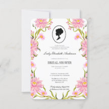 バジェットピンクワイルドフラワーズブリジガートンブライダルシャワー