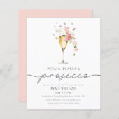 バジェットピンク花びらパール&プロセッコブライダルシャワー (正面/裏面)