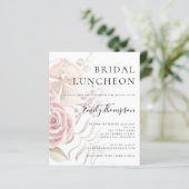 バジェットピンク花模様ブライダルシャワールンチョン招待状 (スタンド正面)