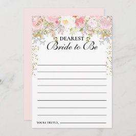 バジェットピンク花模様ブリジェルトンブライダルシャワー 招待状