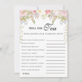 バジェットピンク花模様ブリジェルトンブライダルシャワー 招待状 (正面)