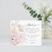 バジェットピンク花模様写真ブライダルシャワーありがとう (スタンド正面)