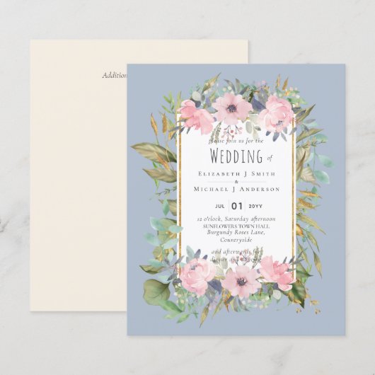 バジェットピンク赤面フローラセージ結婚グリーン (正面/裏面)