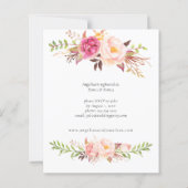 バジェットピンク赤面ブルーミングフローラブライダルシャワー (裏面)