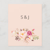 バジェットピンク赤面ブルーミングフローラメニュー – ピンク チラシ (裏面)