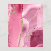 バジェットピンク金ゴールドアゲートモダン結婚式招待状 (裏面)