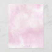 バジェットピンク金ゴールドブルゴーニュフローラブライダルシャワー (裏面)