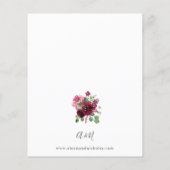 バジェットピンク&バーガンディフローラ結婚7 (裏面)