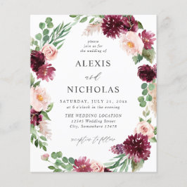 バジェットピンク&バーガンディフローラ結婚7 チラシ